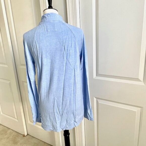 Lilly Pulitzer Light Blue Soft Luxletic Pullover Popover Sweater Sweatshirt L - Picture 3 of 5